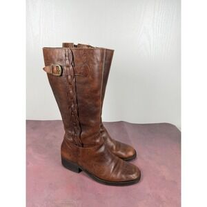 NICOLE Belted Zip Up Campus Boots Women's Size 10 M